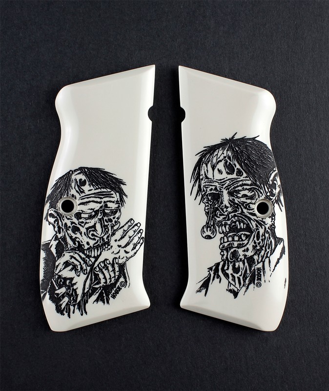 CZ 75 Scrimshaw Ivory Polymer - Zombie
