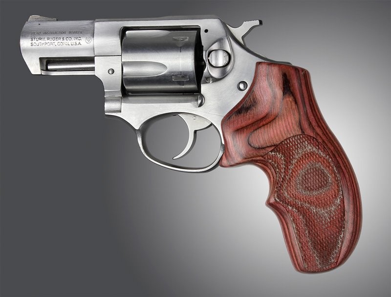 Ruger SP101 Rose Laminate Top Finger Groove Checkered