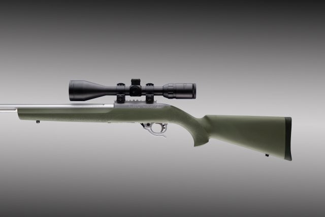 Ruger 10-22  .920" Diameter Barrel OD Green Rubber OverMolded Stock