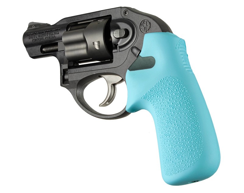 Ruger LCR/LCRx No Finger Groove Rubber Tamer Cushion Grip Aqua