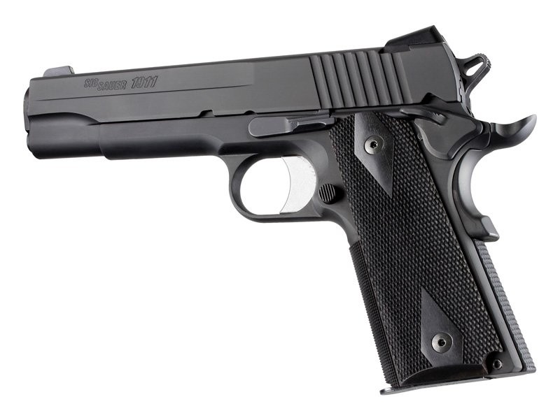 1911 Govt. Model Ebony Ambi-Cut Checkered Panels