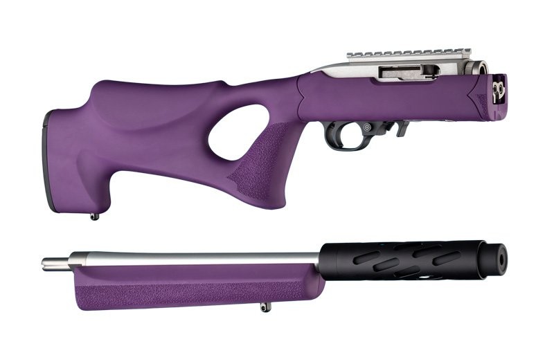 Ruger 10-22 Takedown Thumbhole Standard Barrel Purple Rubber OverMolded Stock