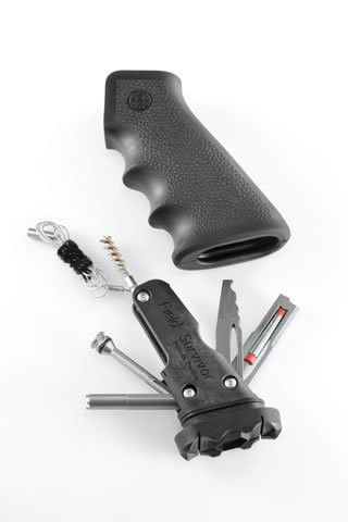 AR-15/M-16 OverMolded Rubber Grip Black with Samson Field Survival Kit