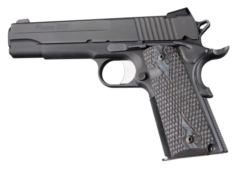 1911 Govt. Model Piranha Grip G-Mascus Black/Gray G10