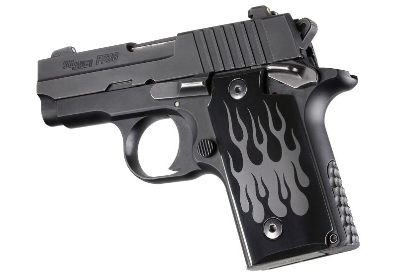 SIG Sauer P238 Flames Aluminum - Black Anodize
