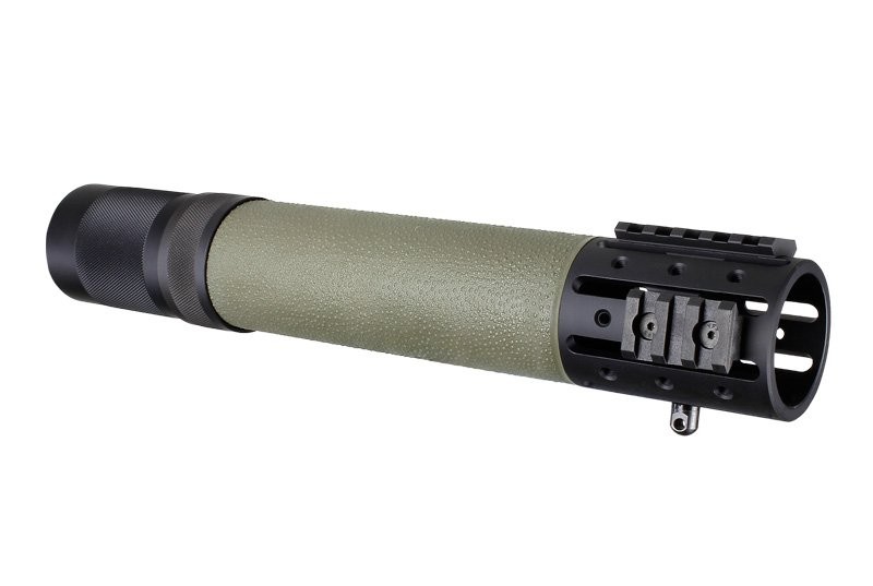 AR-15/M-16 Rifle Length Free Float Forend with OverMolded Gripping area and Accessory Attachments OD Green