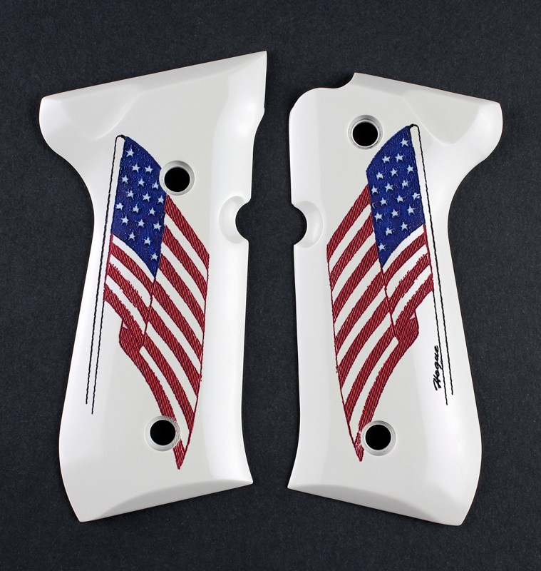 Beretta 92 Scrimshaw Ivory Polymer - American Flag
