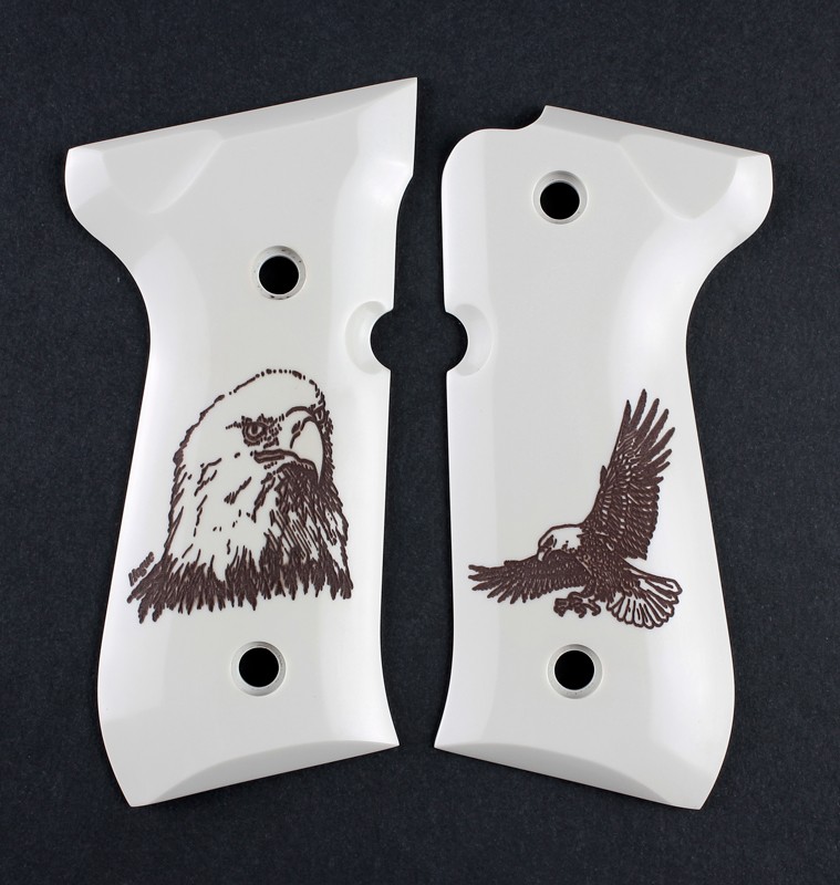 Beretta 92 Scrimshaw Ivory Polymer - Eagle w/Talons
