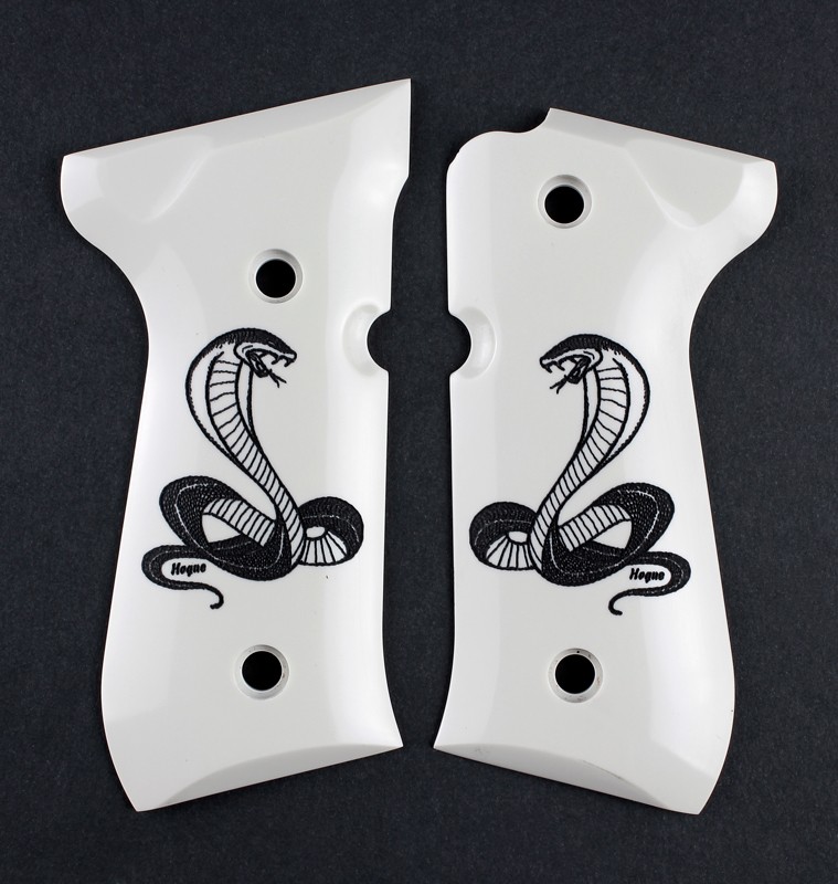 Beretta 92 Scrimshaw Ivory Polymer - Cobra Snake
