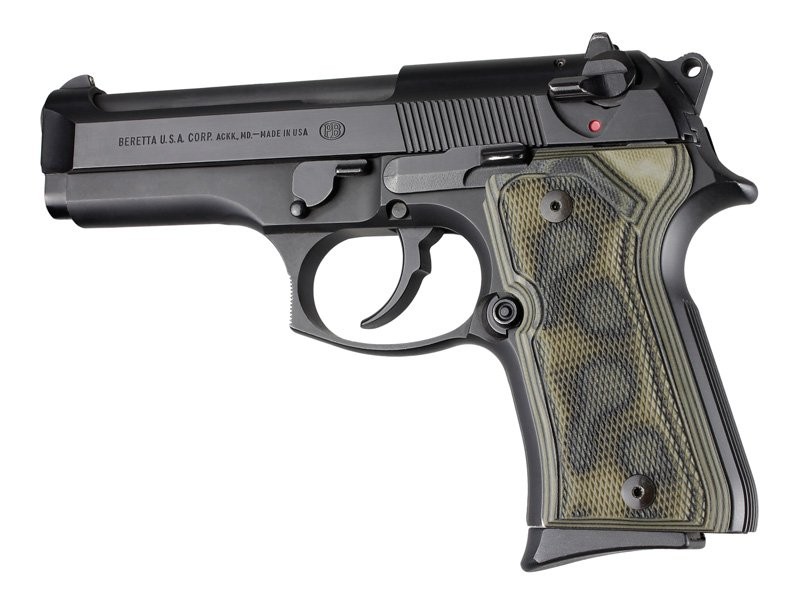 Beretta 92 Compact Checkered G10 - G-Mascus Green