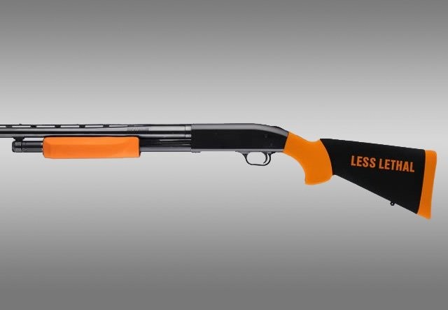 Mossberg 500 12 Gauge Less Lethal Orange OverMolded Shotgun Stock w/forend