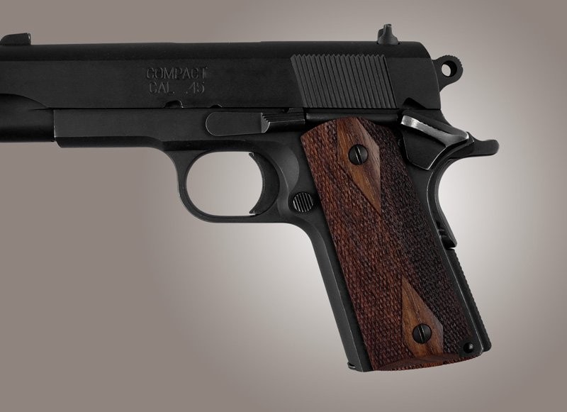 1911 Officers Model Rosewood Ambi-Cut Checkered