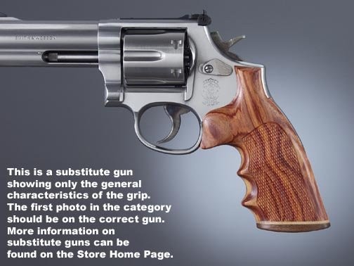 Dan Wesson Small Frame Tulipwood Stripe/Cap, Checkered