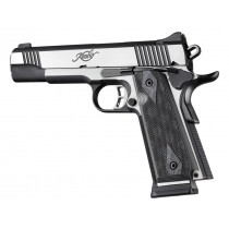 1911 Govt. 9/32 Thick Checkered - G-Mascus Black/Gray G10
