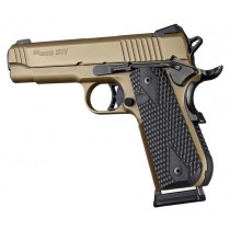 1911 Govt. Model Round Heel Piranha G10 - Solid Black
