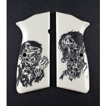 Browning Hi-Power Scrimshaw Ivory Polymer - Zombie