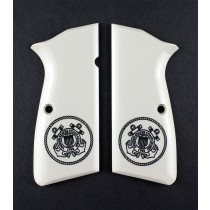 Browning Hi-Power Scrimshaw Ivory Polymer - Coast Guard