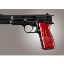Browning Hi-Power Flames Aluminum - Red Anodize