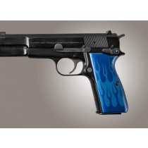 Browning Hi-Power Flames Aluminum - Blue Anodize