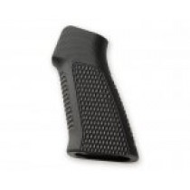 AR15 / M16 No Finger Groove Piranha Grip G10 - Solid Black