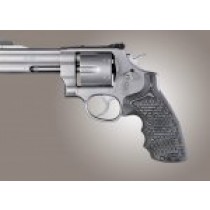 S&W N Frame Round Butt Conversion Finger Grooves Piranha Grip G10 - G-Mascus Black/Gray