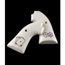 Ruger Bisley Scrimshaw Ivory Polymer - Aces w/Dice