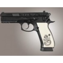 CZ 75 Scrimshaw Ivory Polymer - Navy insignia

