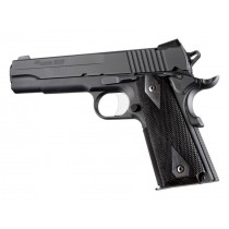 1911 Govt. Model Ebony Checkered Panels With Palm Swells