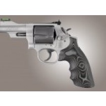 S&W K&L Frame Round Butt Conversion Finger Grooves Smooth G10 - G-Mascus Black/Gray