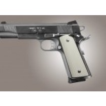 1911 Govt. Model Smooth Ivory Polymer S&A/Techwell Mag Well, Ambi. Cut
