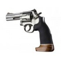S&W K or L Rd. Butt No Finger Grooves Rubber Conversion style Monogrip W/Wood Big Butt