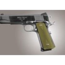 1911 Govt. Aluminum Magrip Kit - Checkered Flat Mainspring Matte Green