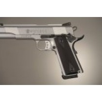1911 Govt. Model Checkered Aluminum - Matte Black Anodized