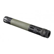 AR-15/M-16 Extended Length Free Float Forend with OverMolded Gripping area and Accessory Attachments OD Green