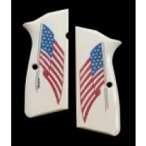 Browning Hi-Power Scrimshaw Ivory Polymer - American Flag