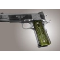 1911 Govt. Aluminum Magrip Kit - Flames Flat Mainspring Matte Green