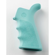 AR-15/M-16 Rubber Grip Beavertail with Finger Grooves Aqua