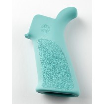 AR-15/M-16 Rubber Grip Beavertail with No Finger Grooves Aqua