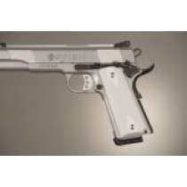 1911 Govt. Model Checkered Aluminum - Matte Clear Anodized