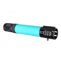 AR-15/M-16 Rifle Length Free Float Forend with OverMolded Gripping area and Accessory Attachments Aqua