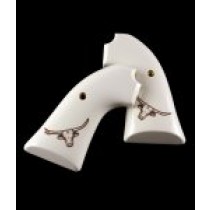Ruger Bisley Scrimshaw Ivory Polymer - Steer Head
