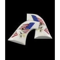 New XR3 Blackhawk/Vaquero Scrimshaw Ivory Poly - Eagle with Flag