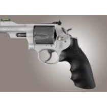 S&W K&L Frame Round Butt Conversion Finger Grooves Smooth G10 - Solid Black