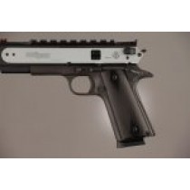 1911 Govt. Model 3/16 Thin Checkered Aluminum - Brushed Gloss Black Anodized