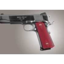 1911 Govt. Aluminum Magrip Kit - Checkered Flat Mainspring Matte Red