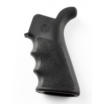 AR-15/M-16 Rubber Grip Beavertail with Finger Grooves Black