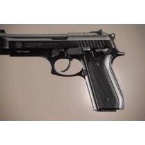 Taurus PT-99 PT-92 PT-100 PT-101 With Decocker Checkered Aluminum - Brushed Gloss Black Anodize