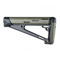 AR-15/M-16 OverMolded Fixed Buttstock - Fits A2 Buffer Tube - OD Green Rubber