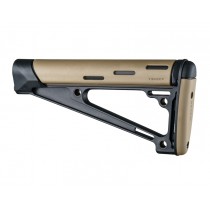 AR-15/M-16 OverMolded Fixed Buttstock - Fits A2 Buffer Tube - Flat Dark Earth Rubber
