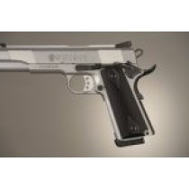 1911 Govt. Model Checkered Aluminum - Brushed Gloss Black Anodized